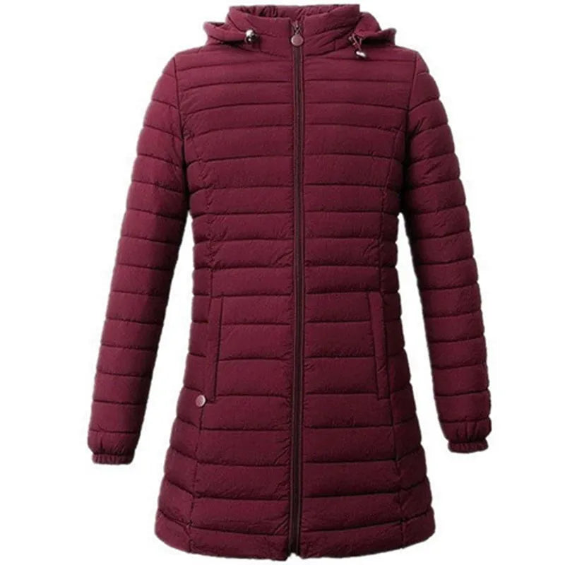 Camila | Women's Puffer Coat with Hood and Zipper