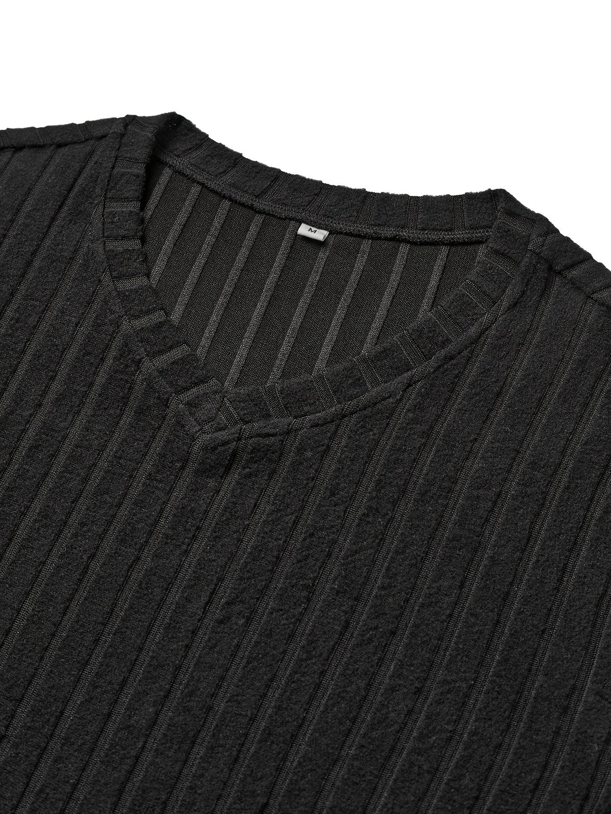 Xavier | Ribbed V-Neck Long Sleeve Top