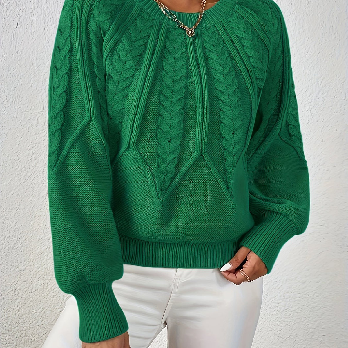 Eleanor | Oversized Cable Knit Sweater