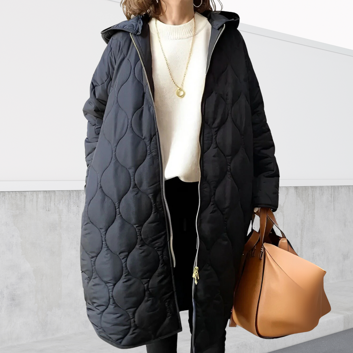 Harlow | Oversized Hooded Details Puffer Jacket