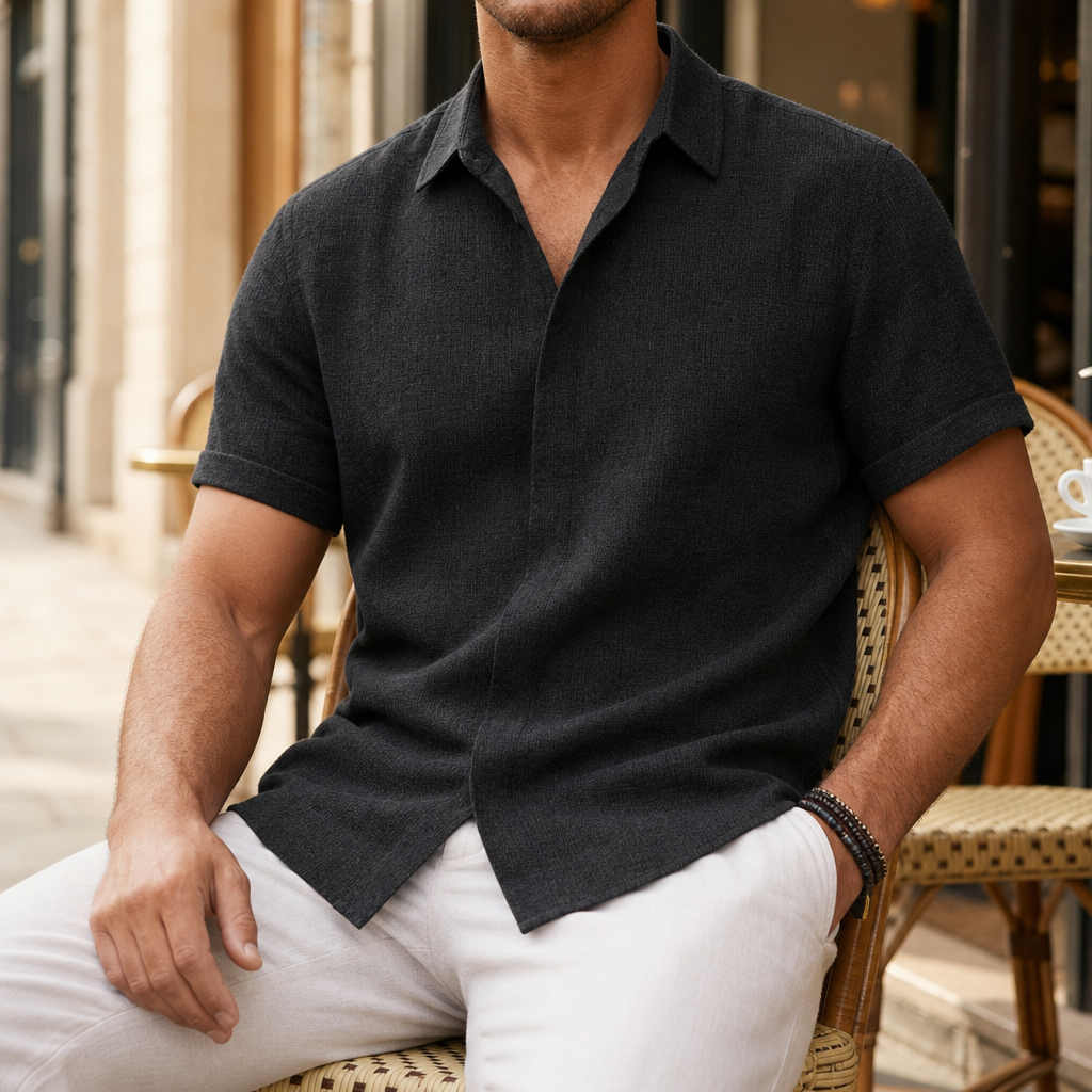 Maratea Linen-Look Short Sleeve Shirt