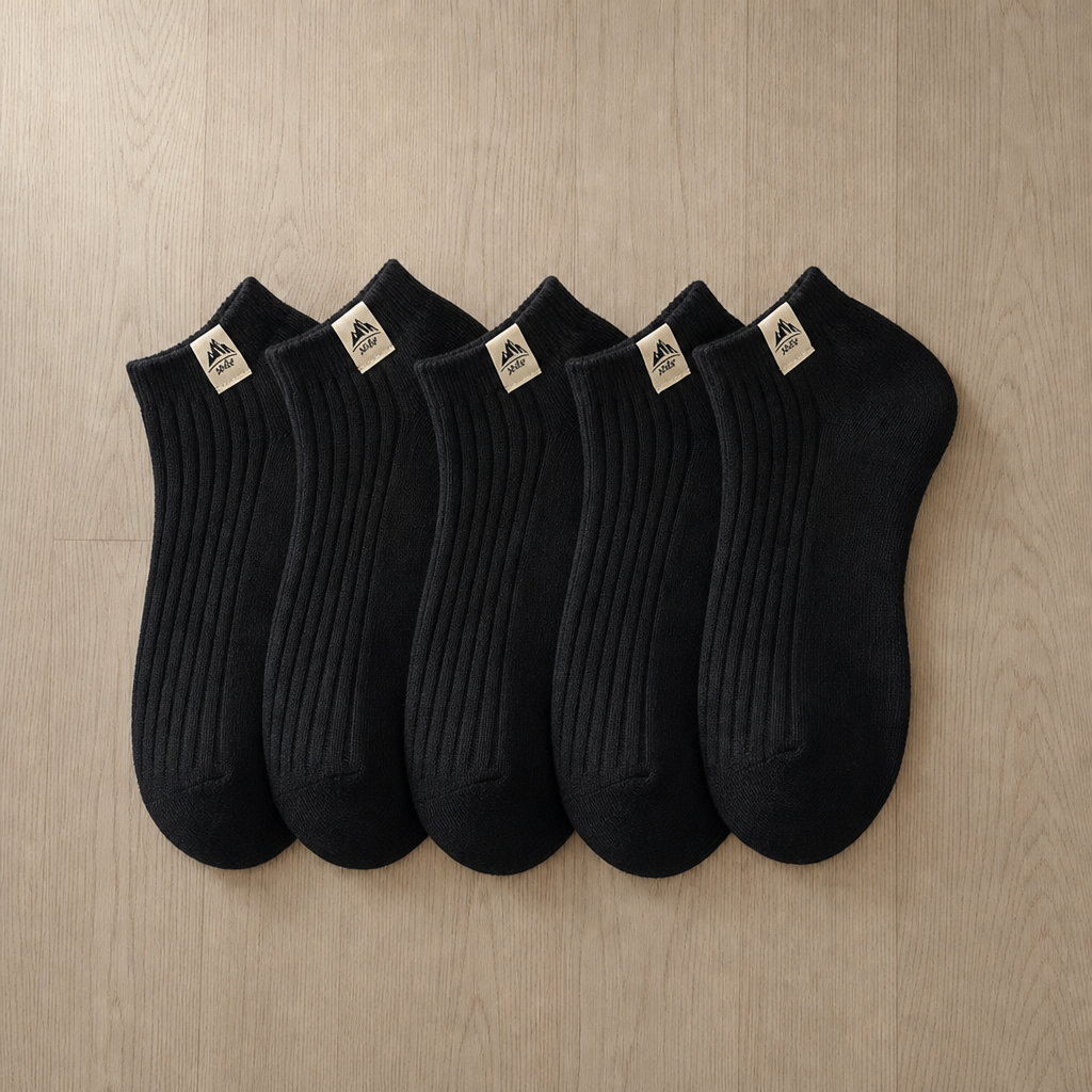 Split Ribbed Ankle Sock Set