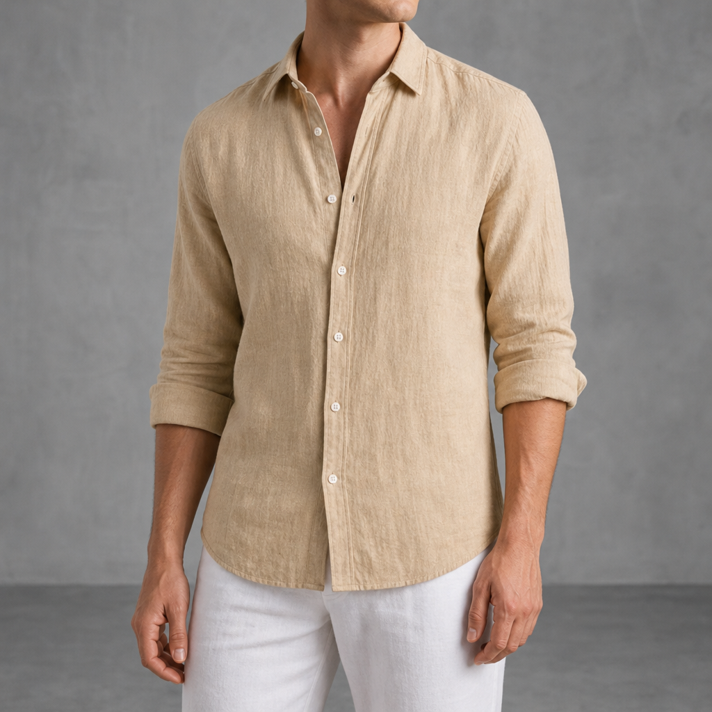 Saint Tropez Linen Relaxed Button-Up Shirt