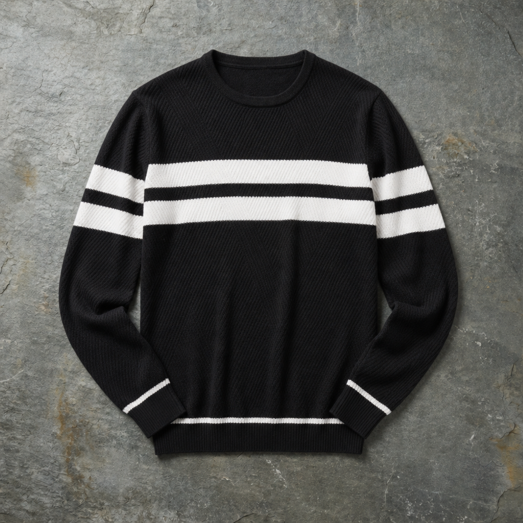 Elounda Striped Knit Crewneck