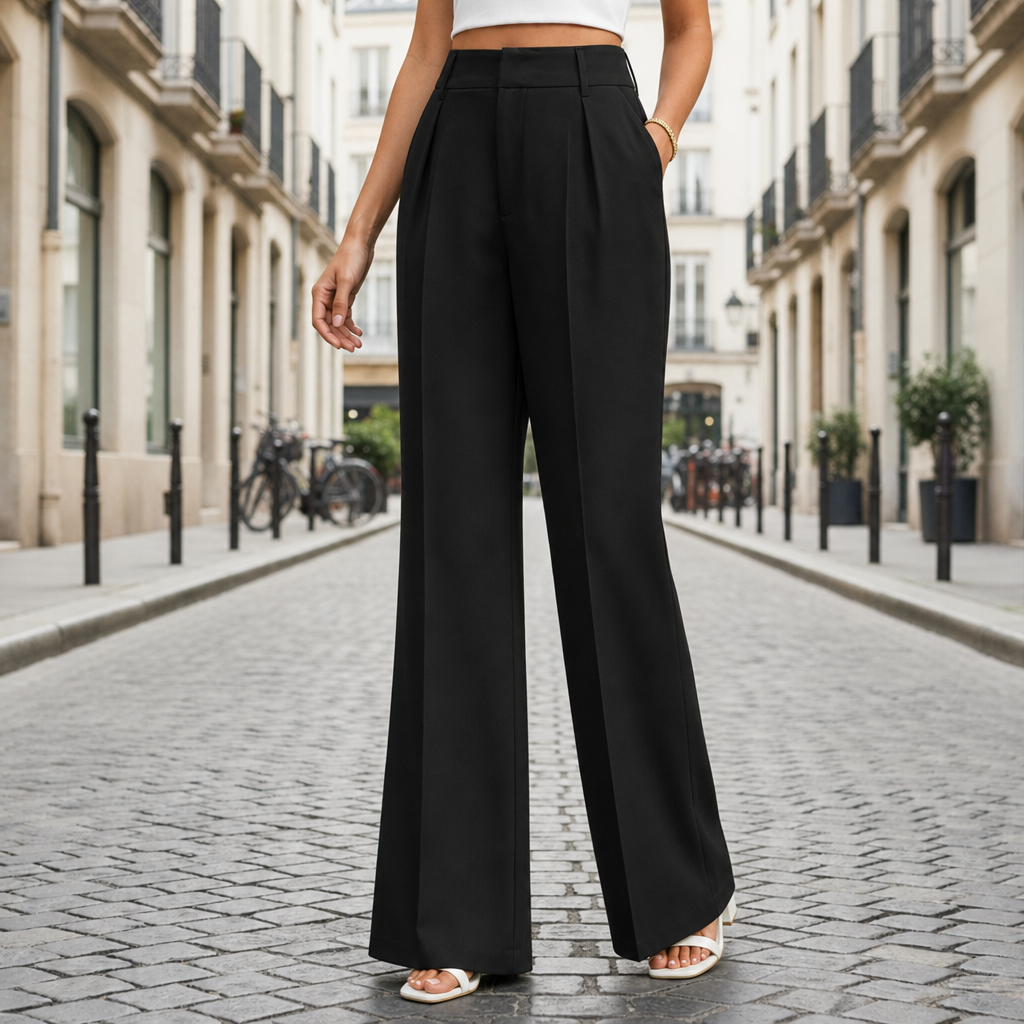 Korcula High Waist Wide-Leg Trousers