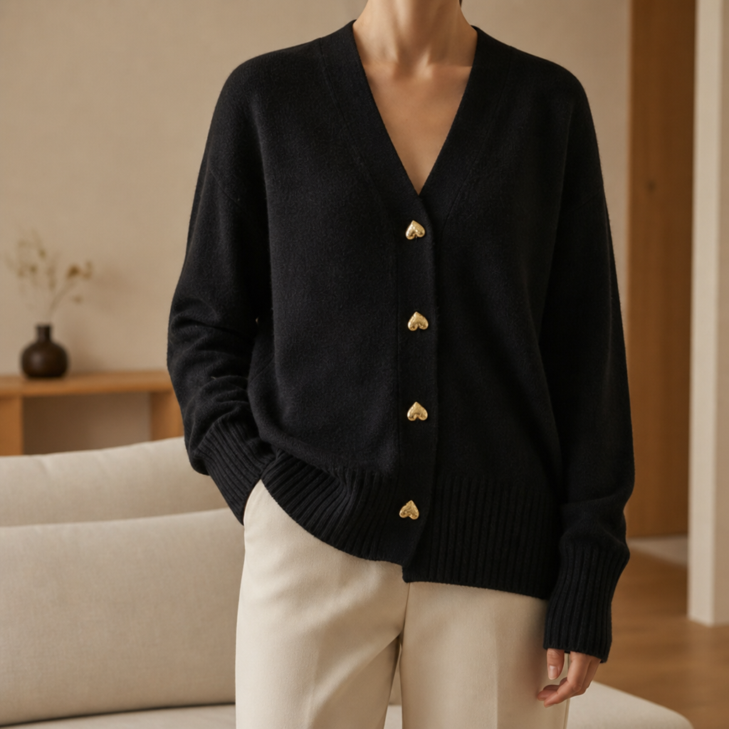 Merano Heart Button Cardigan