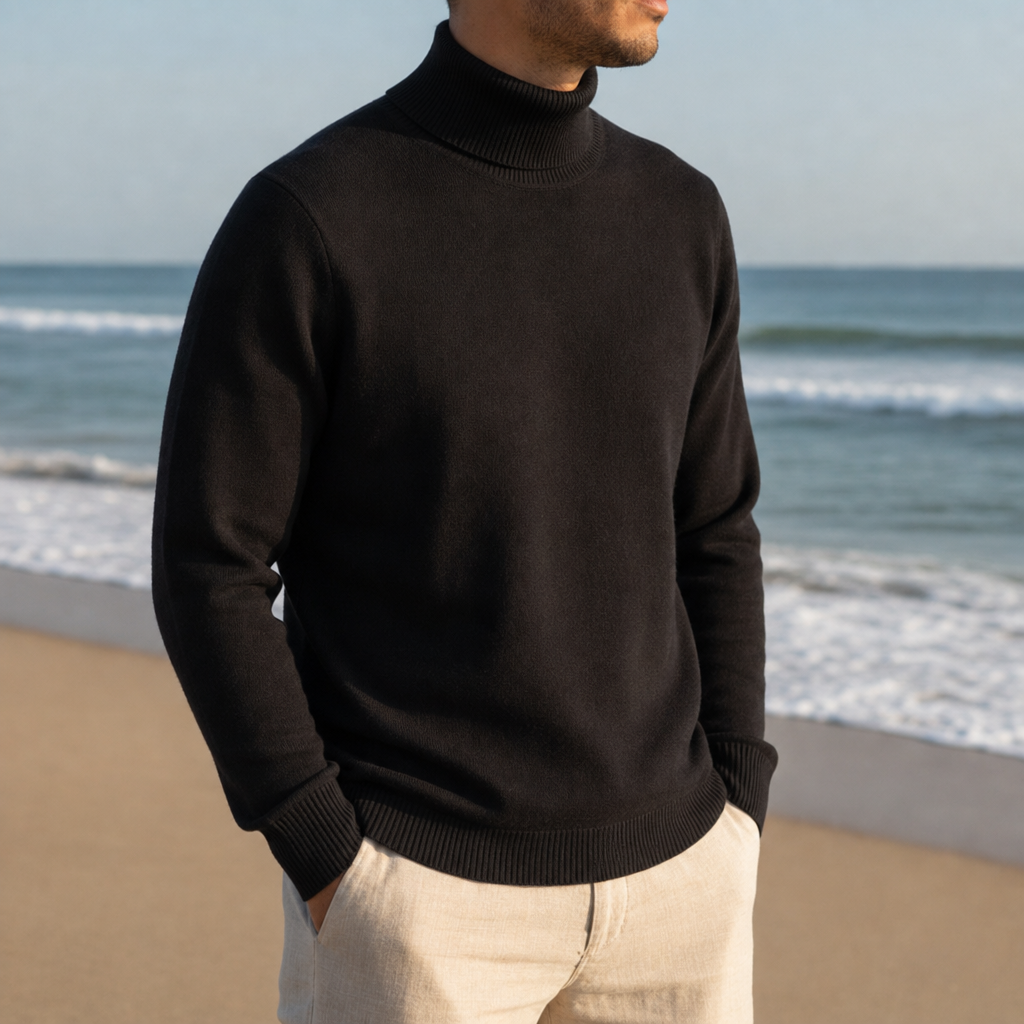 Arezzo Ribbed Turtleneck Sweater