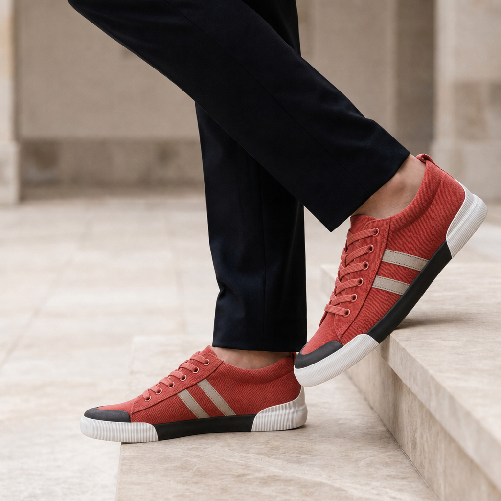 Alvanti Stripe Canvas Trainers