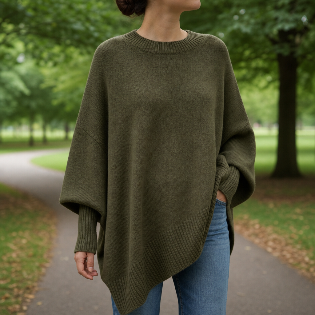 Aix Oversized Poncho Sweater