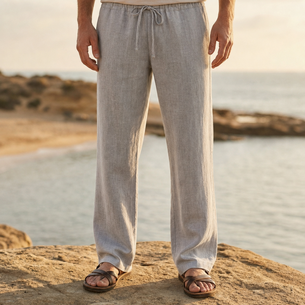 Vellara Linen Drawstring Trousers