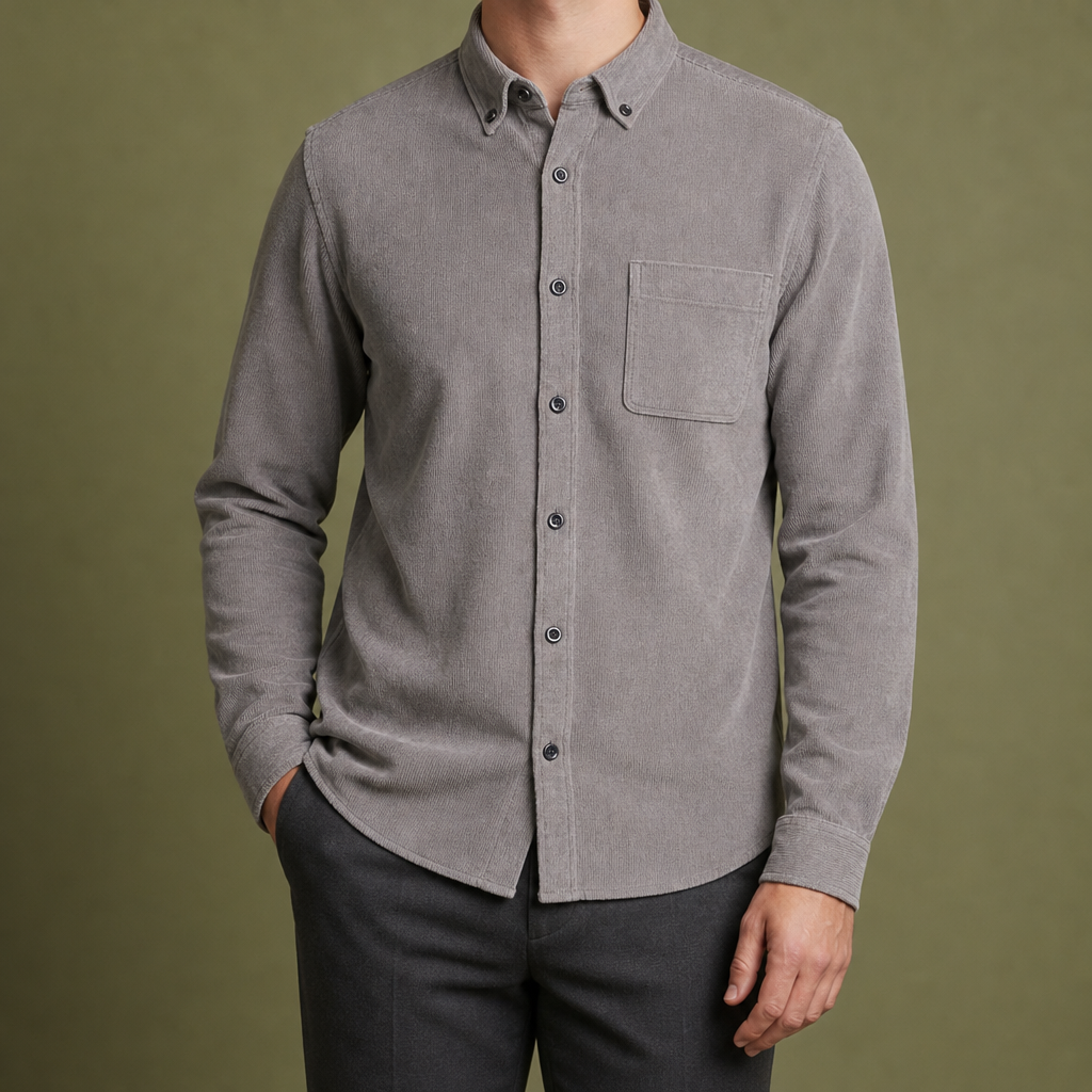 Chania Corduroy Button-Up Shirt