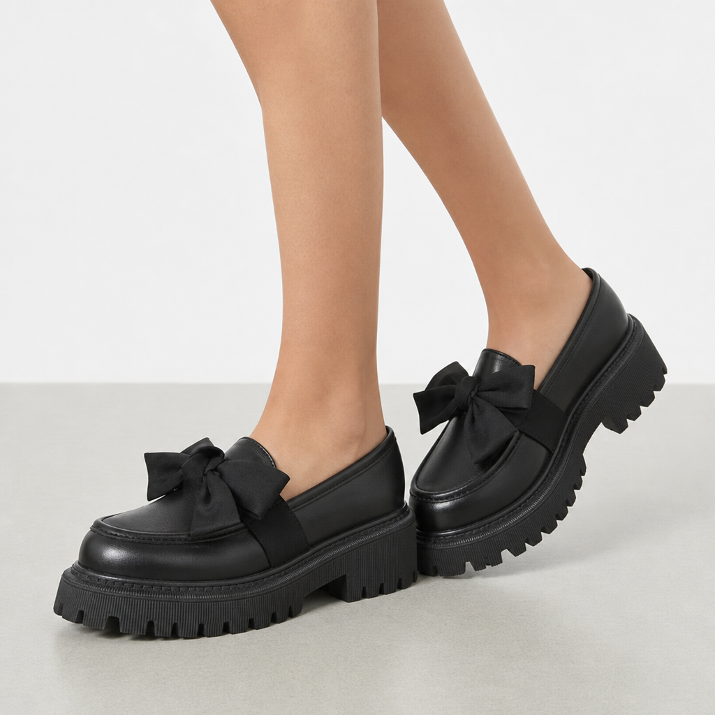 Chios Patent Bow Platform Loafers