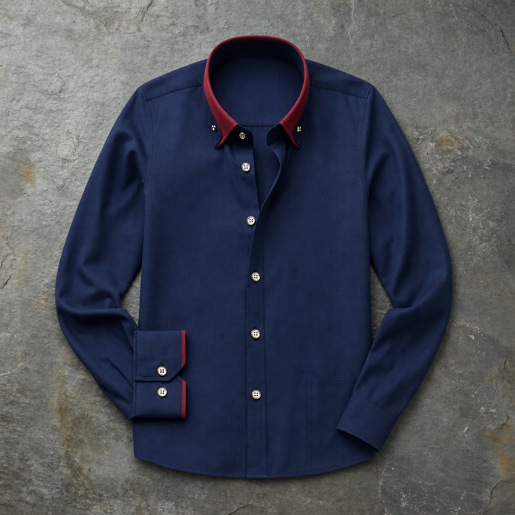 Carcassonne Contrast Collar Dress Shirt