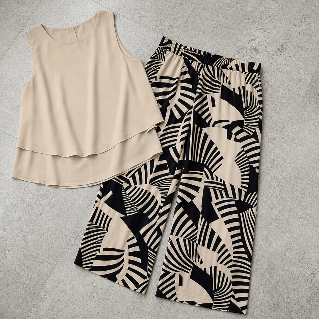 Ronda Layered Top Printed Set