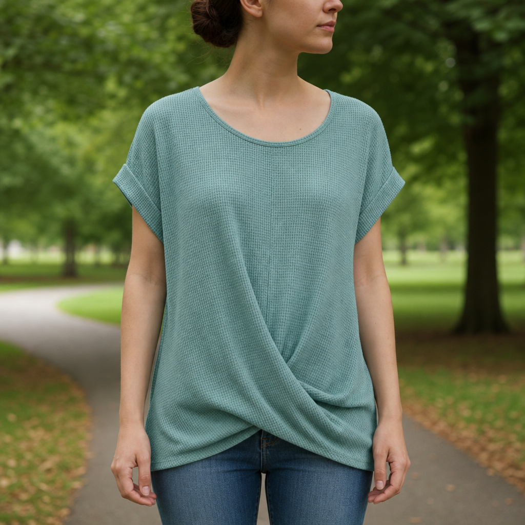 Hvar Waffle Knit Twist Top