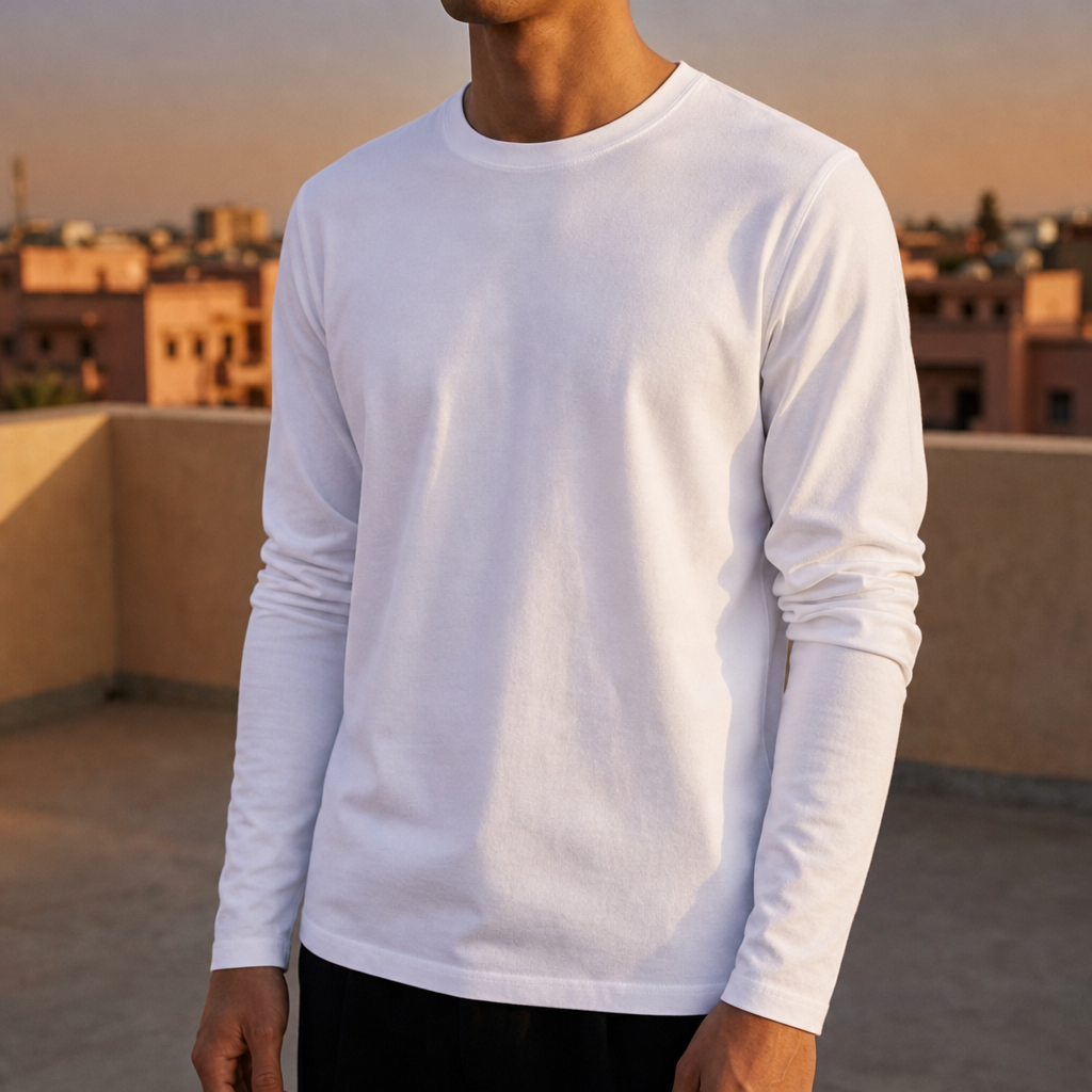 Trento Slim Crewneck Long-Sleeve Tee