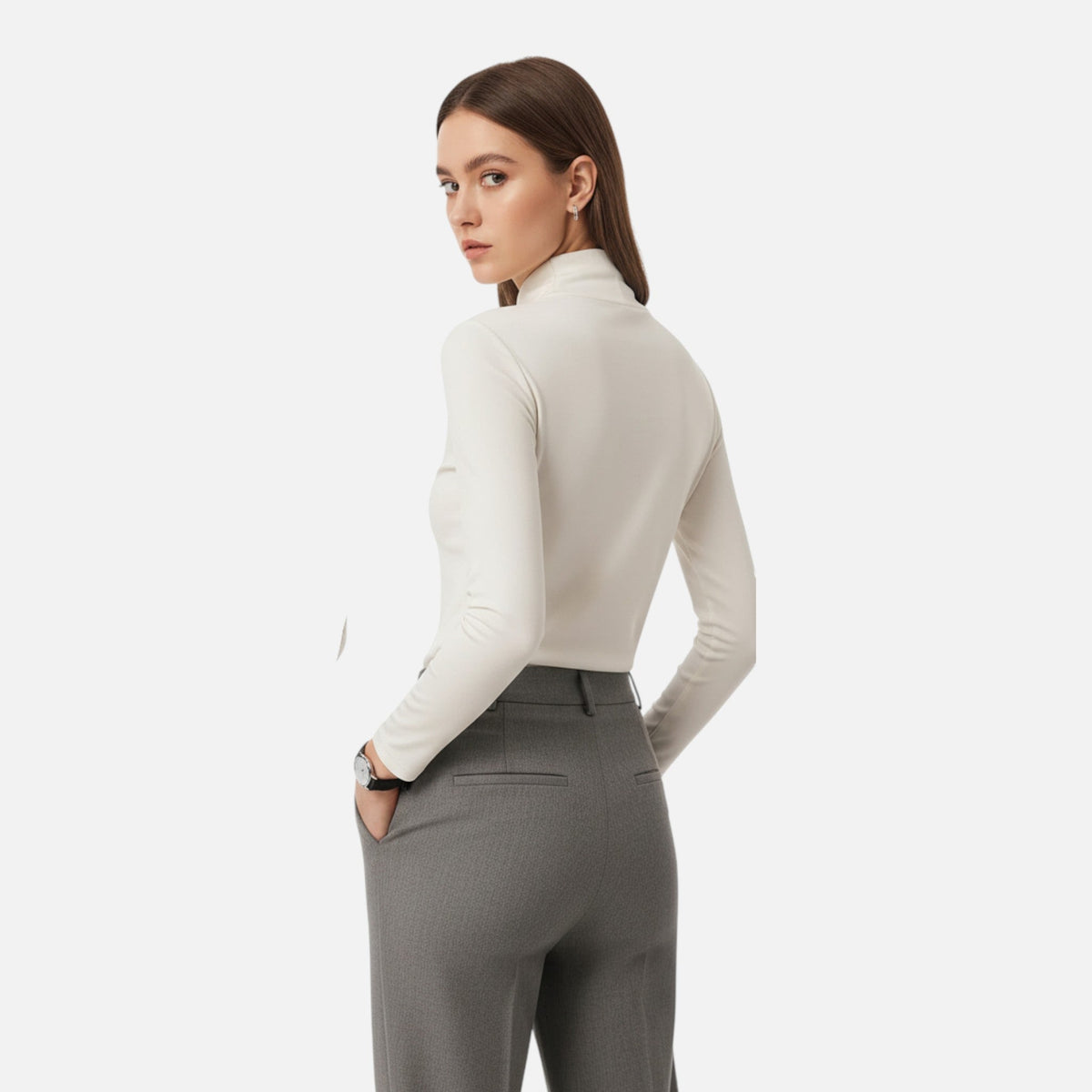 Women’s Wrap Neck Long Sleeve Top