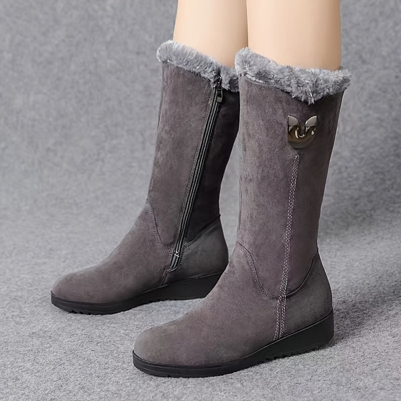 Solveig | Cuffed Mid Calf Snow Winter Boots
