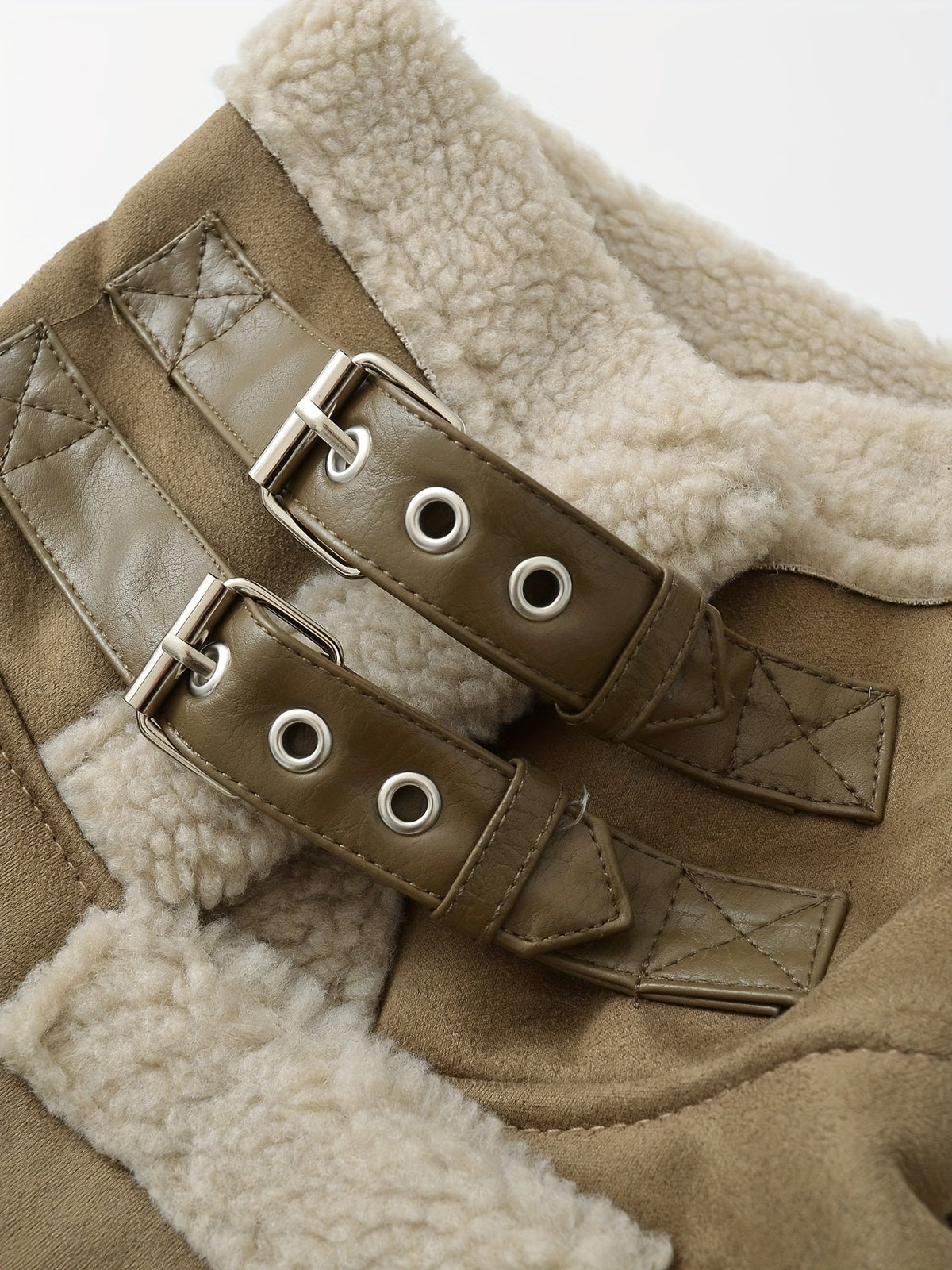 Clara | Aviator Belted Winter Shearling Jacket