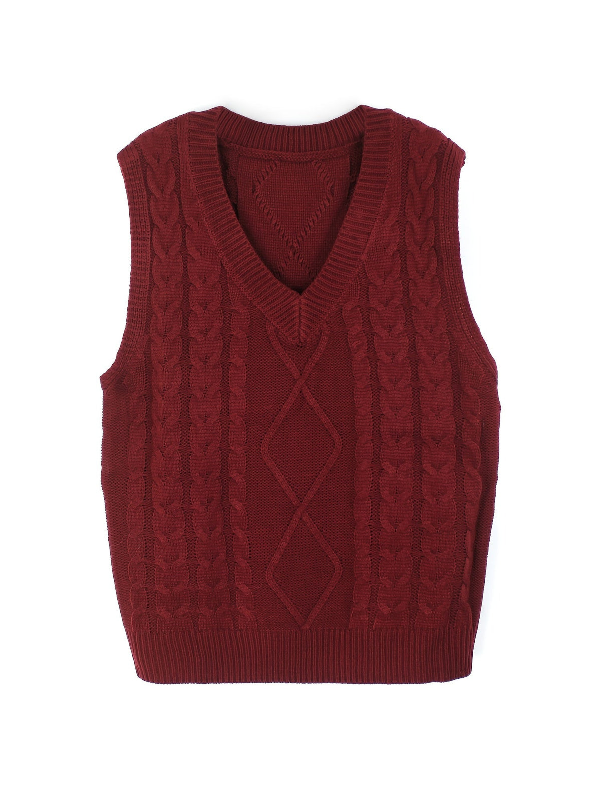Cora | Cozy Cable-Knit V-Neck Sweater Vest
