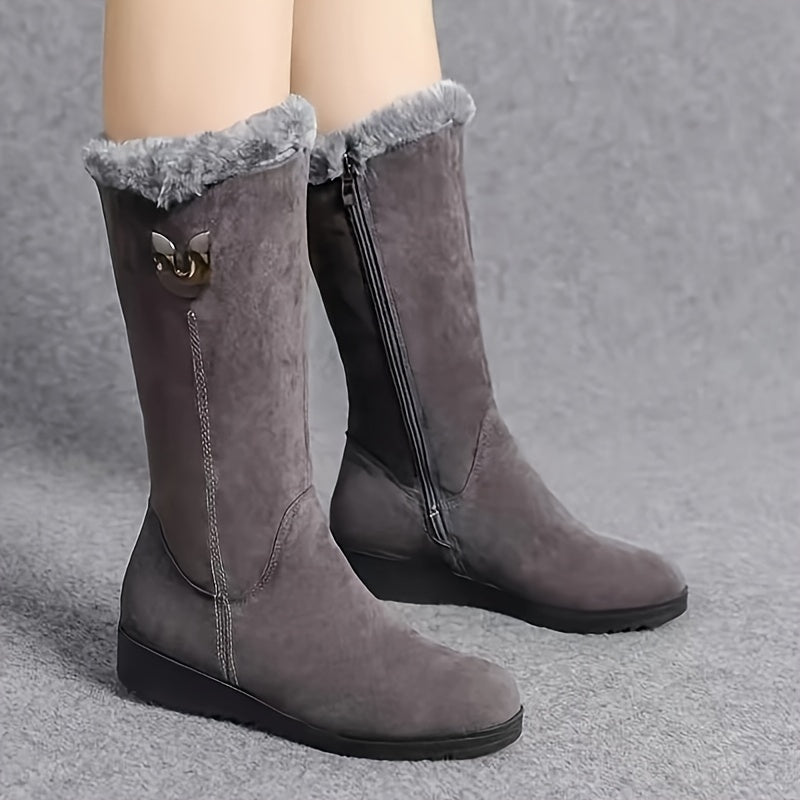 Solveig | Cuffed Mid Calf Snow Winter Boots