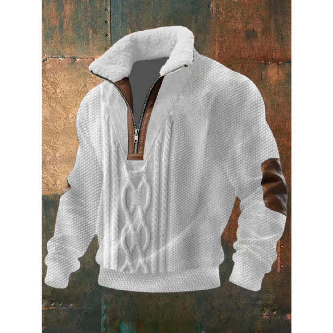 HIGH COLLAR FLEECE SWEATER