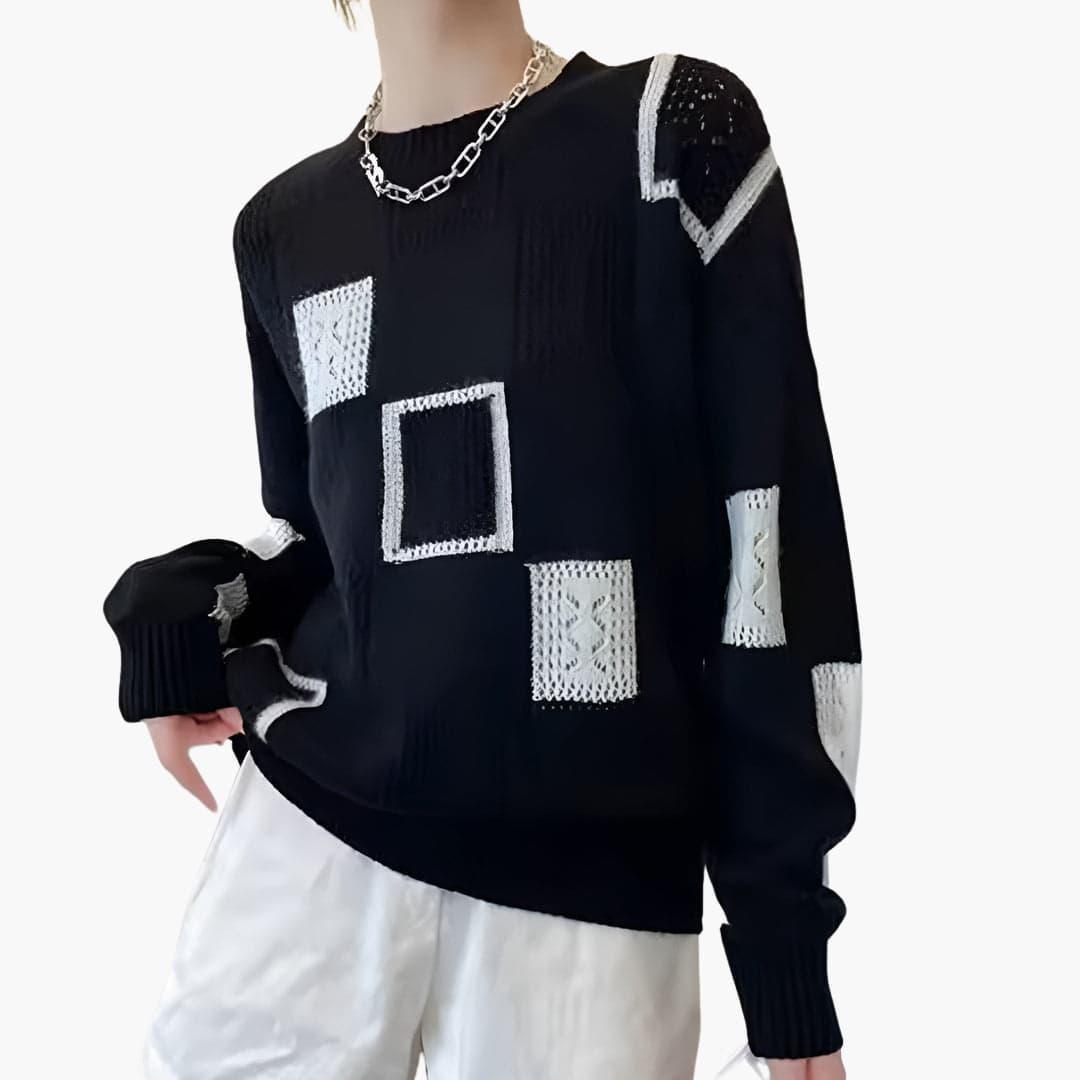 Verona | Patchwork Knit Sweater