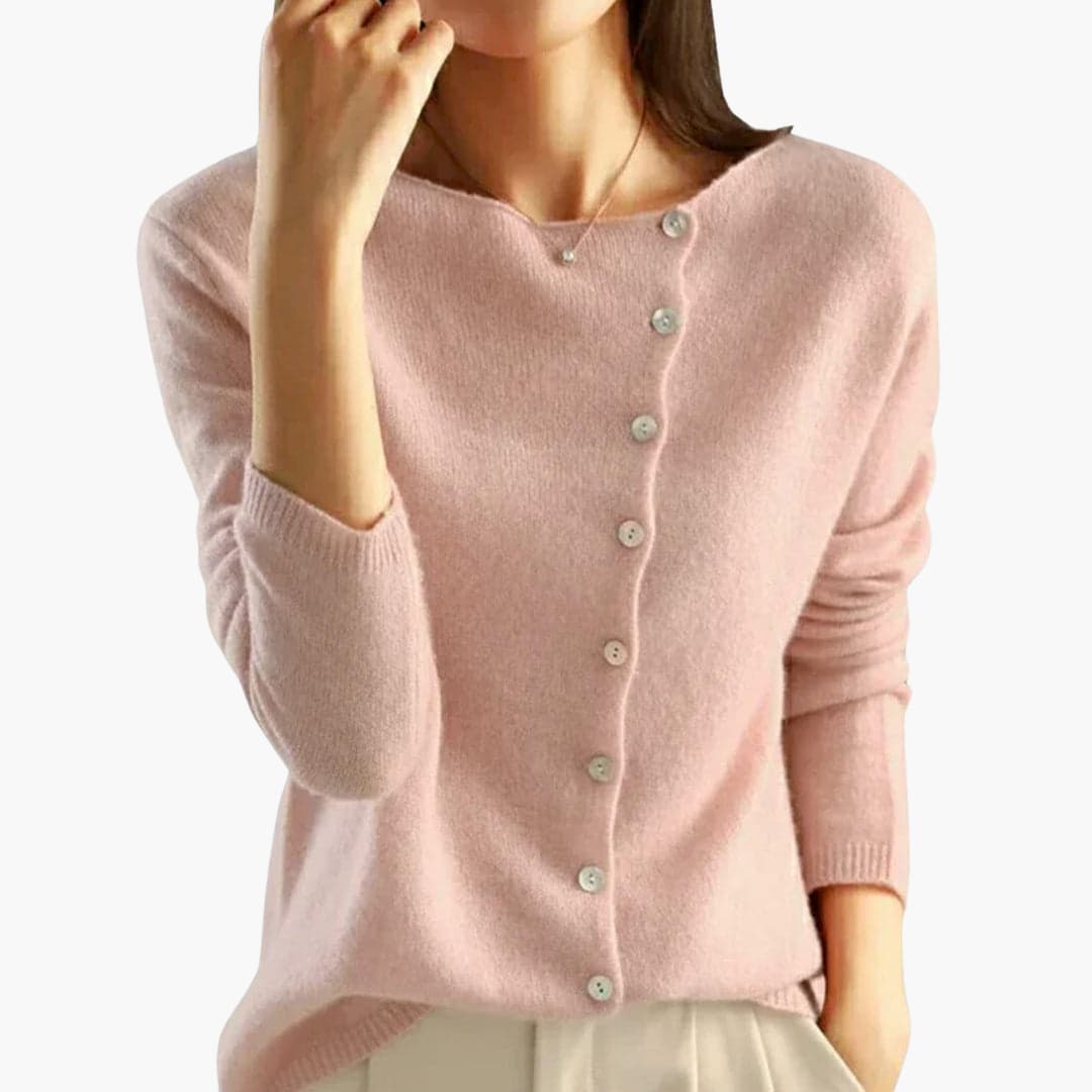 Jessalyn | Long-Sleeve Buttoned Cardigan