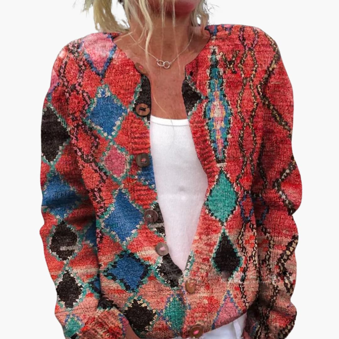 Addison | Floral Ribbed Hem Cardigan