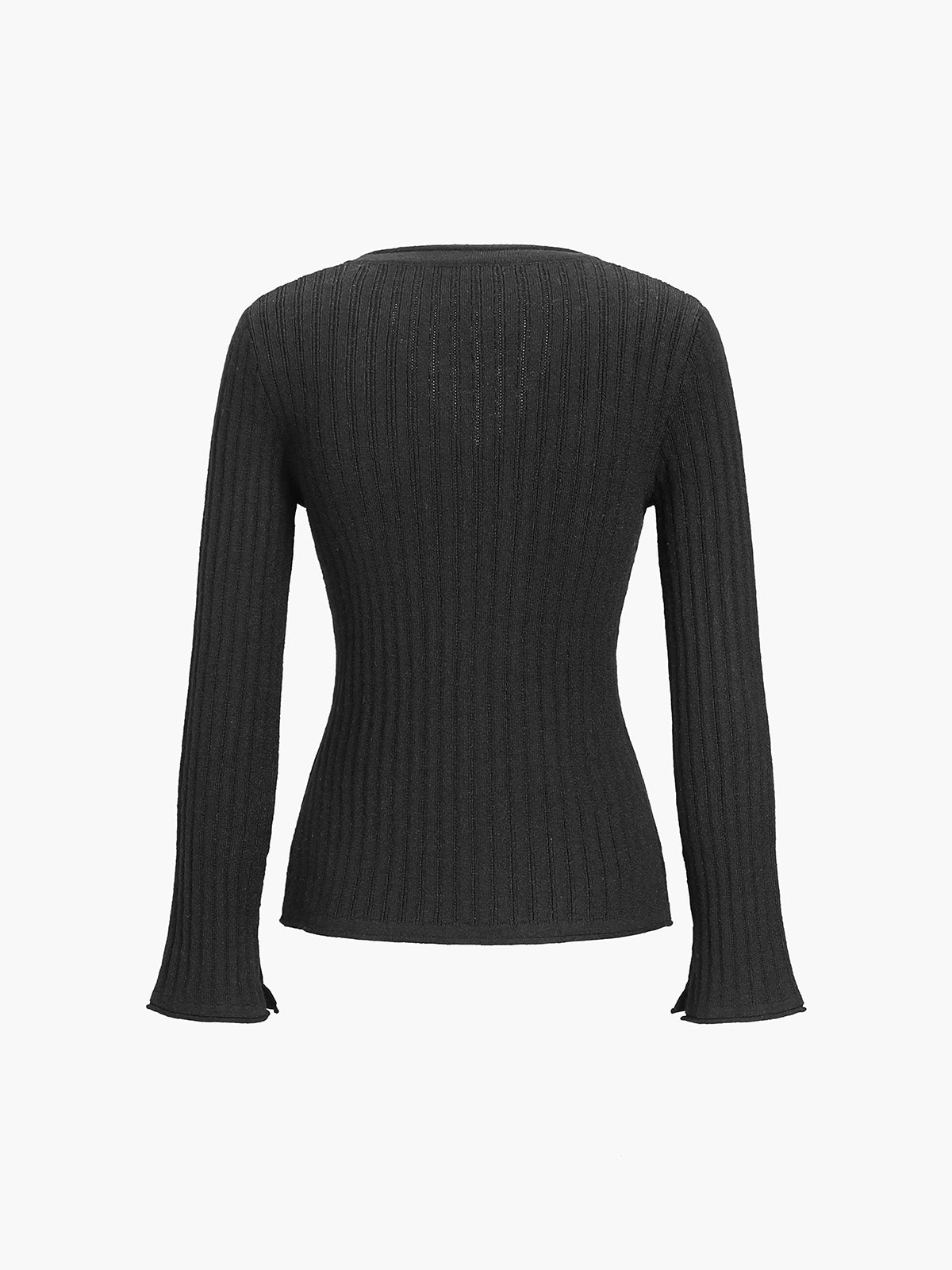 Women's Cashmere Blend Ribbed Knit Two-Piece Set – V Neck Button Front Cardigan and Pleated Mini Skirt for Smart Casual Wear