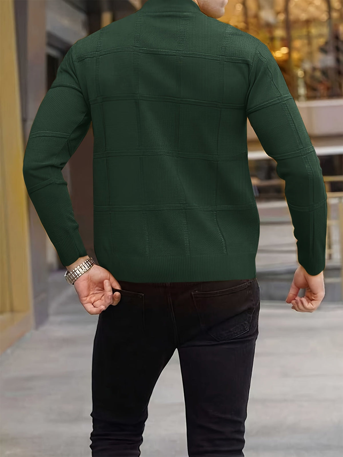 Men's Cotton Roll Neck Knit Jumper