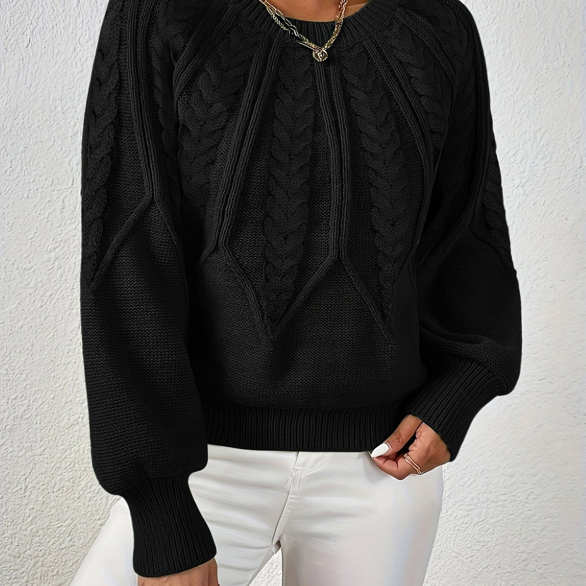 Eleanor | Oversized Cable Knit Sweater
