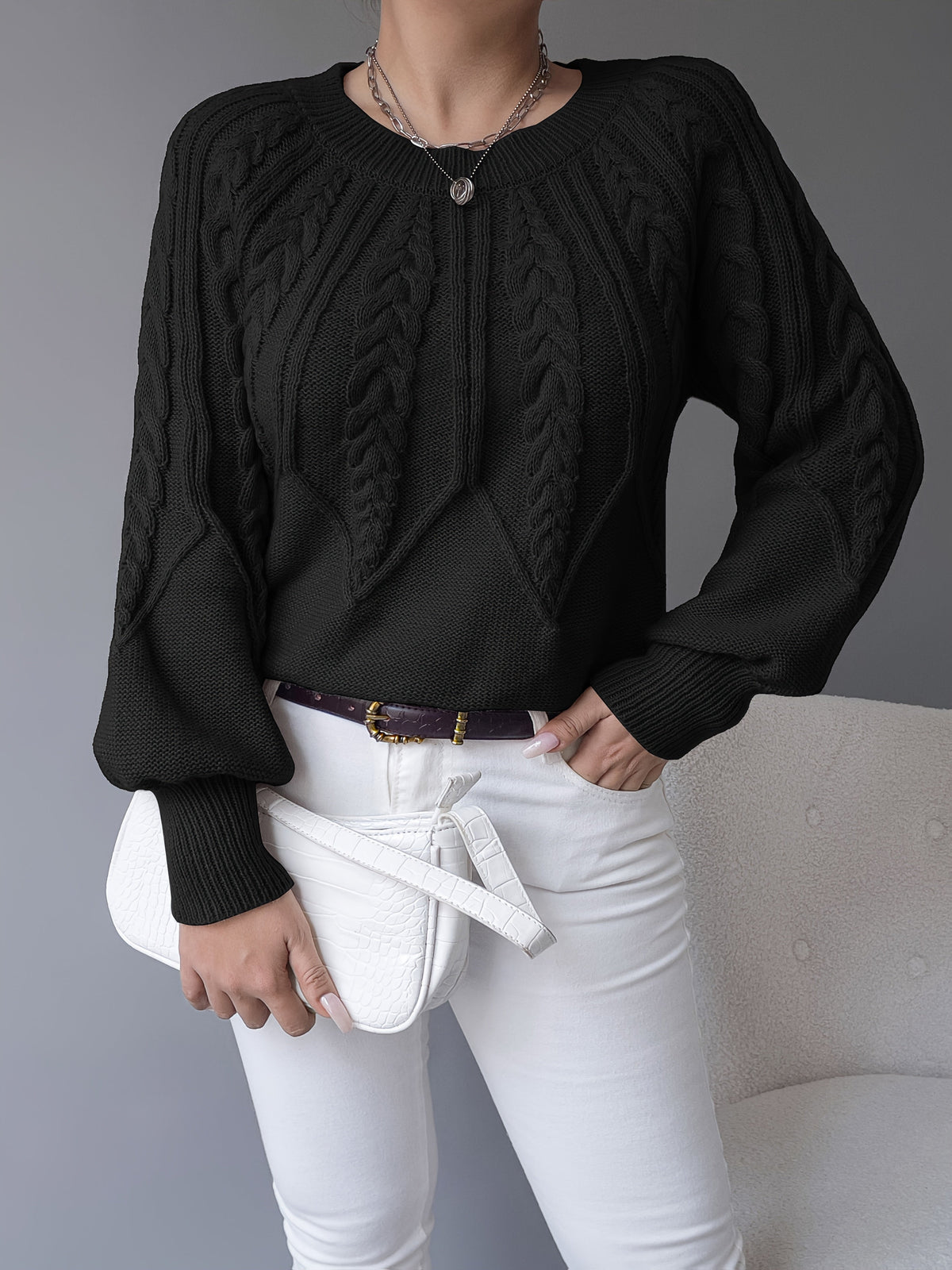 Elsie | Cable Knit Sweater