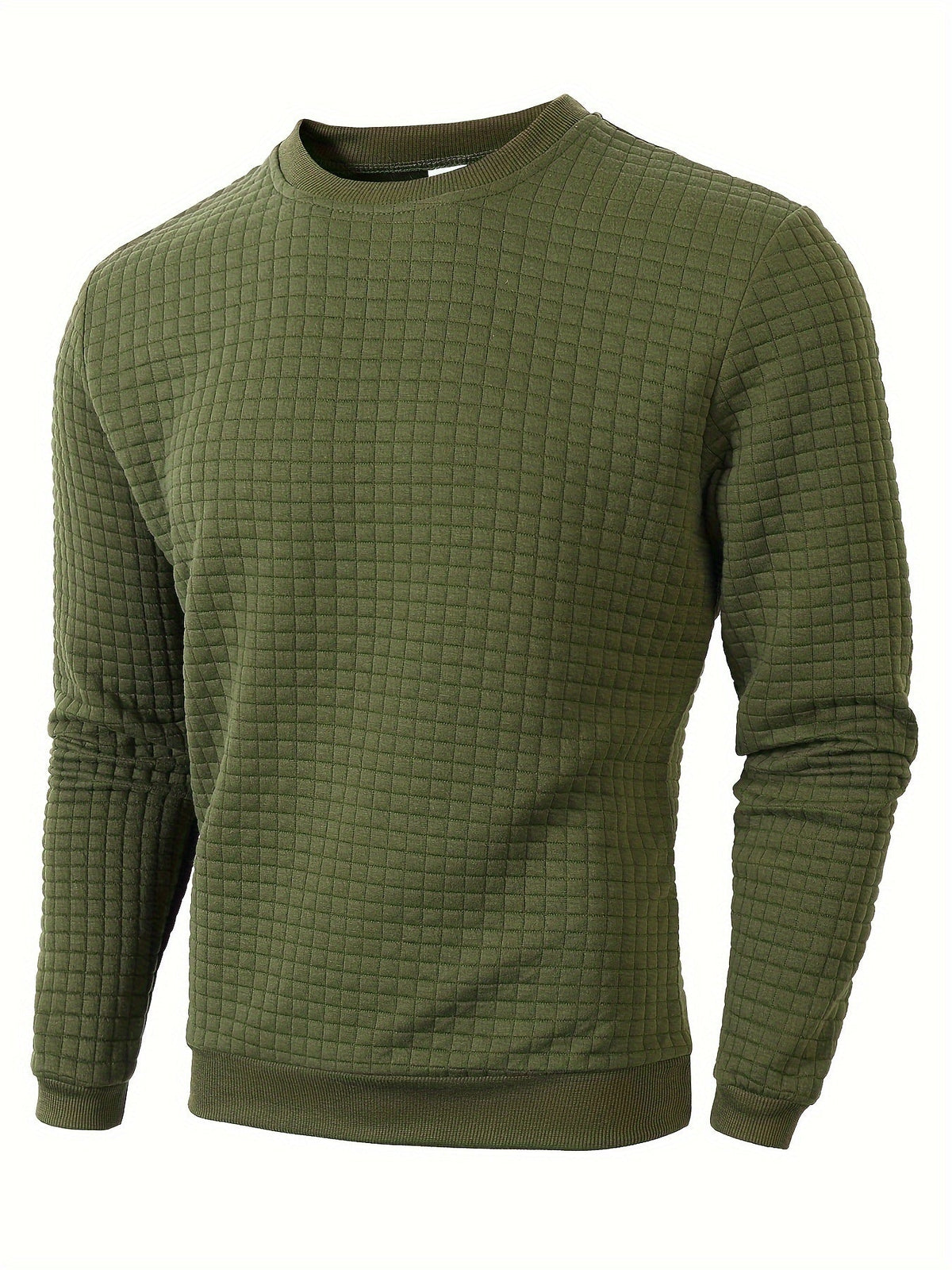PLAID CREW NECK SWEATSHIRT FOR MEN