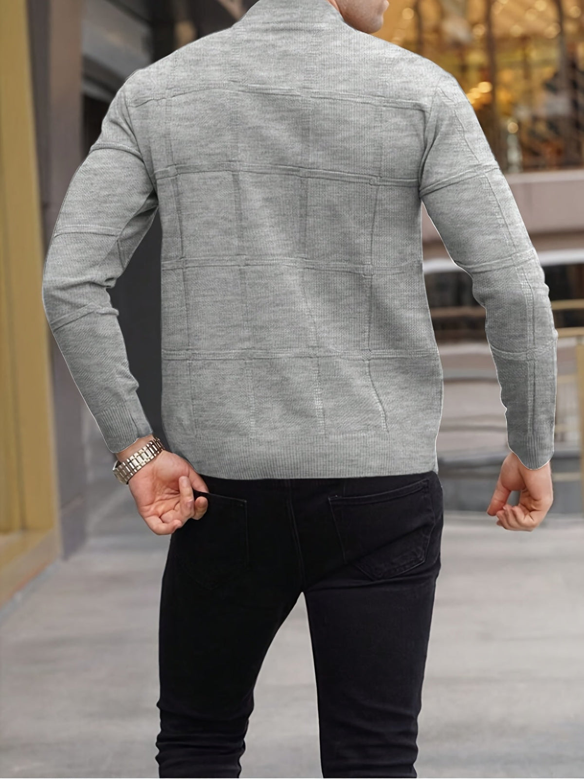 Men's Cotton Roll Neck Knit Jumper