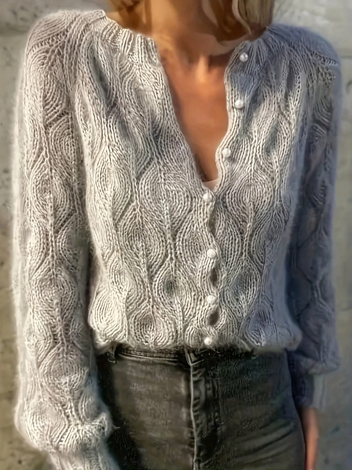 Goldie | Mink-Soft Pearl Button Cardigan