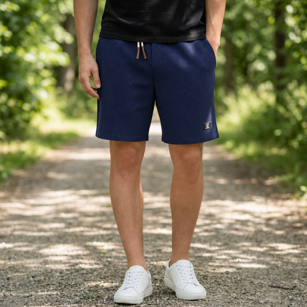 Siracusa Waffle Weave Drawstring Shorts