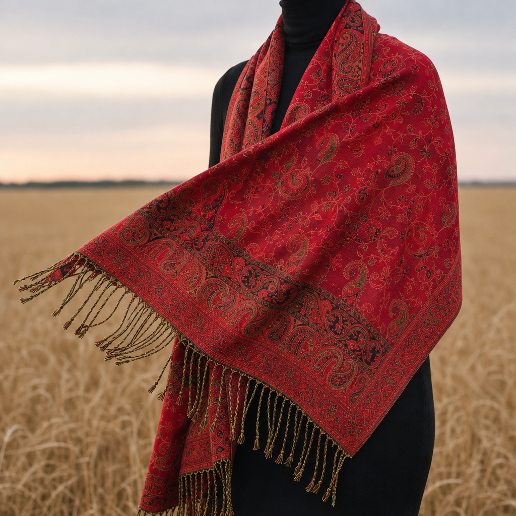 Mijas Paisley Jacquard Wrap