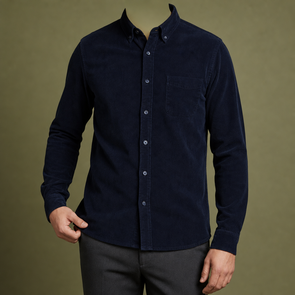 Chania Corduroy Button-Up Shirt