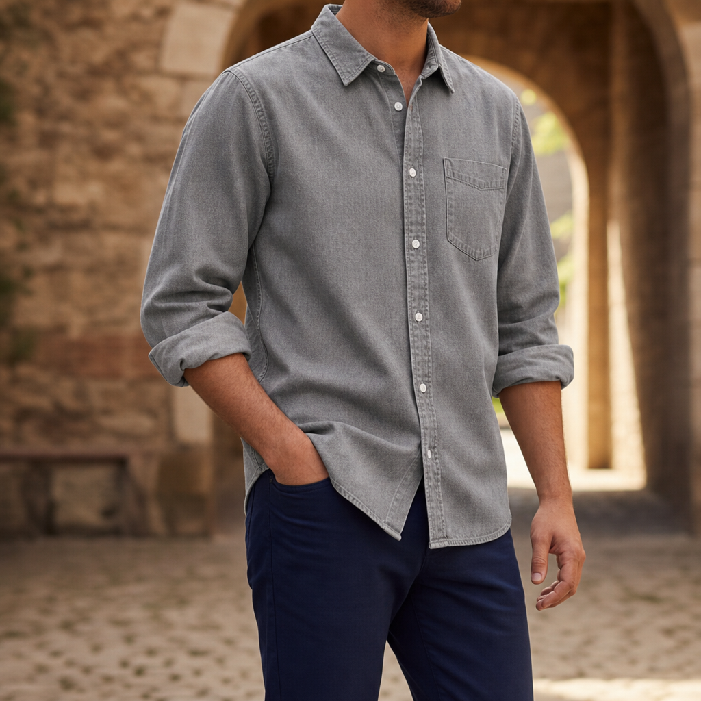 Bilbao Denim Button-Up Shirt