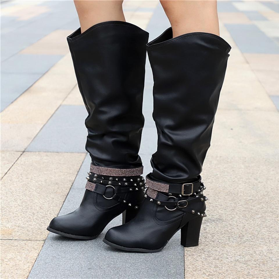 Hollis | Buckle Closures Mid-Calf Boots