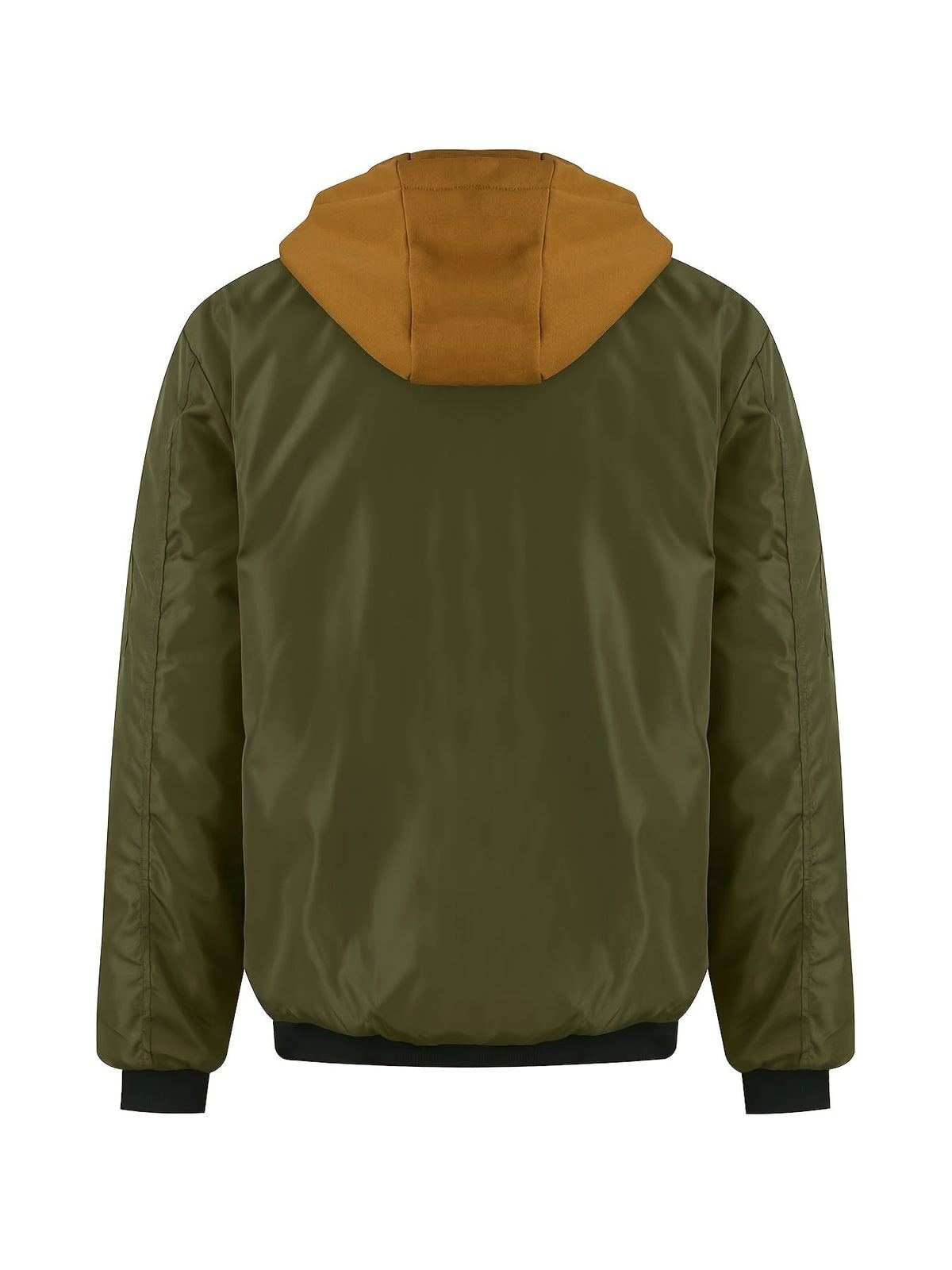 Men’s Hooded Jacket with Plaid Trim
