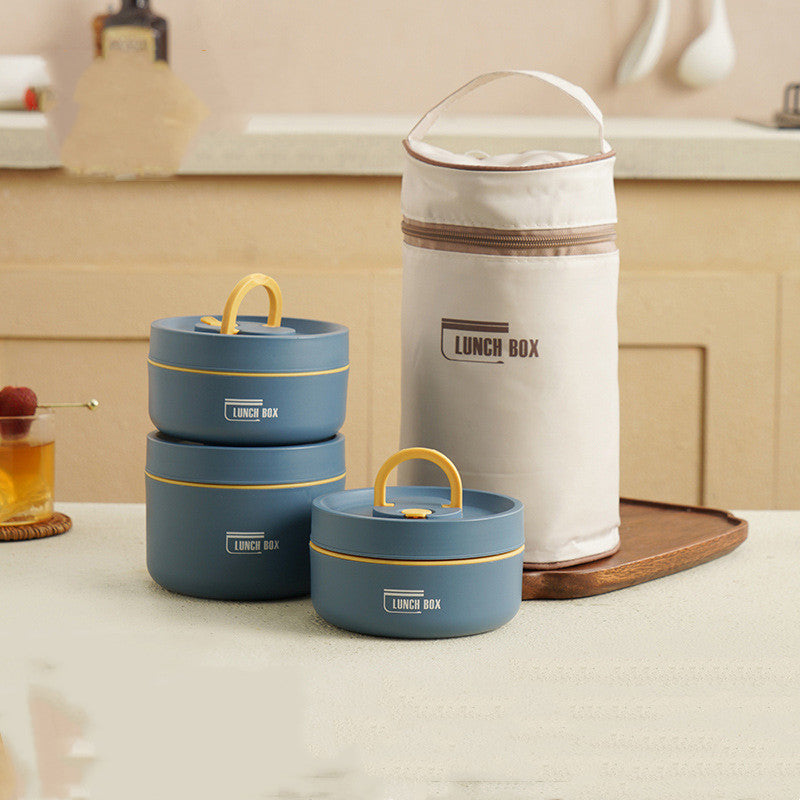 Insulated Bento Lunch Box with Stainless Steel Containers and Thermal Carrying Bag