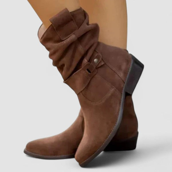 Allegra | Structured Ankle Silhouette Mid-Calf Boots