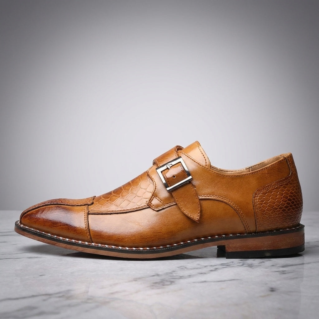 Arezzo Leather Monk Loafers