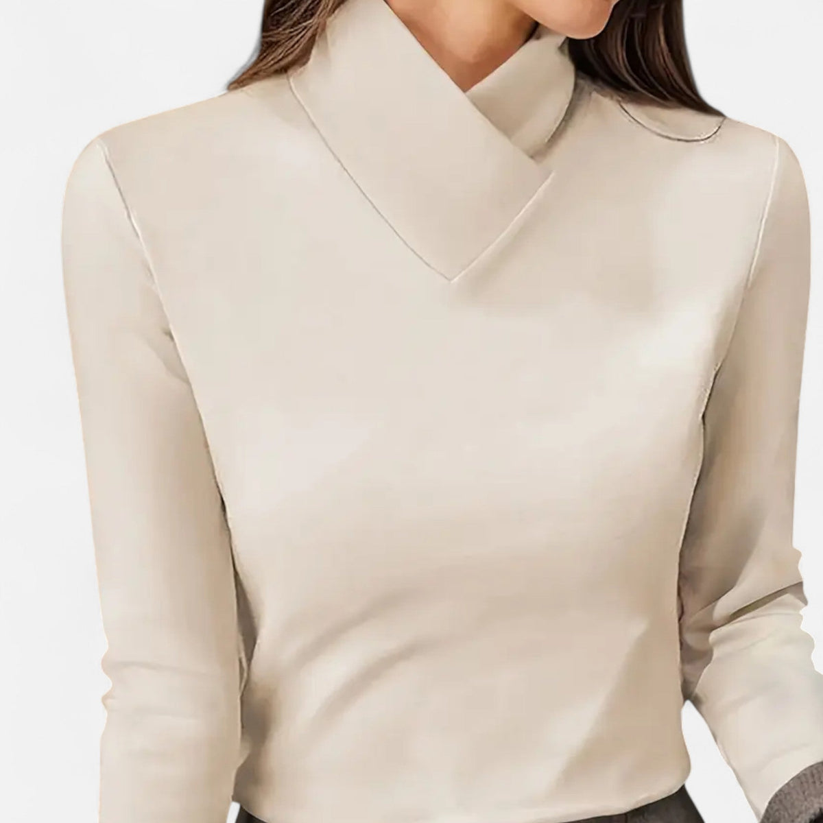 Women’s Wrap Neck Long Sleeve Top