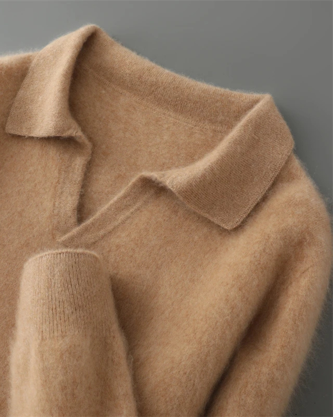 Harrison Slim-Fit Cashmere Polo Sweater