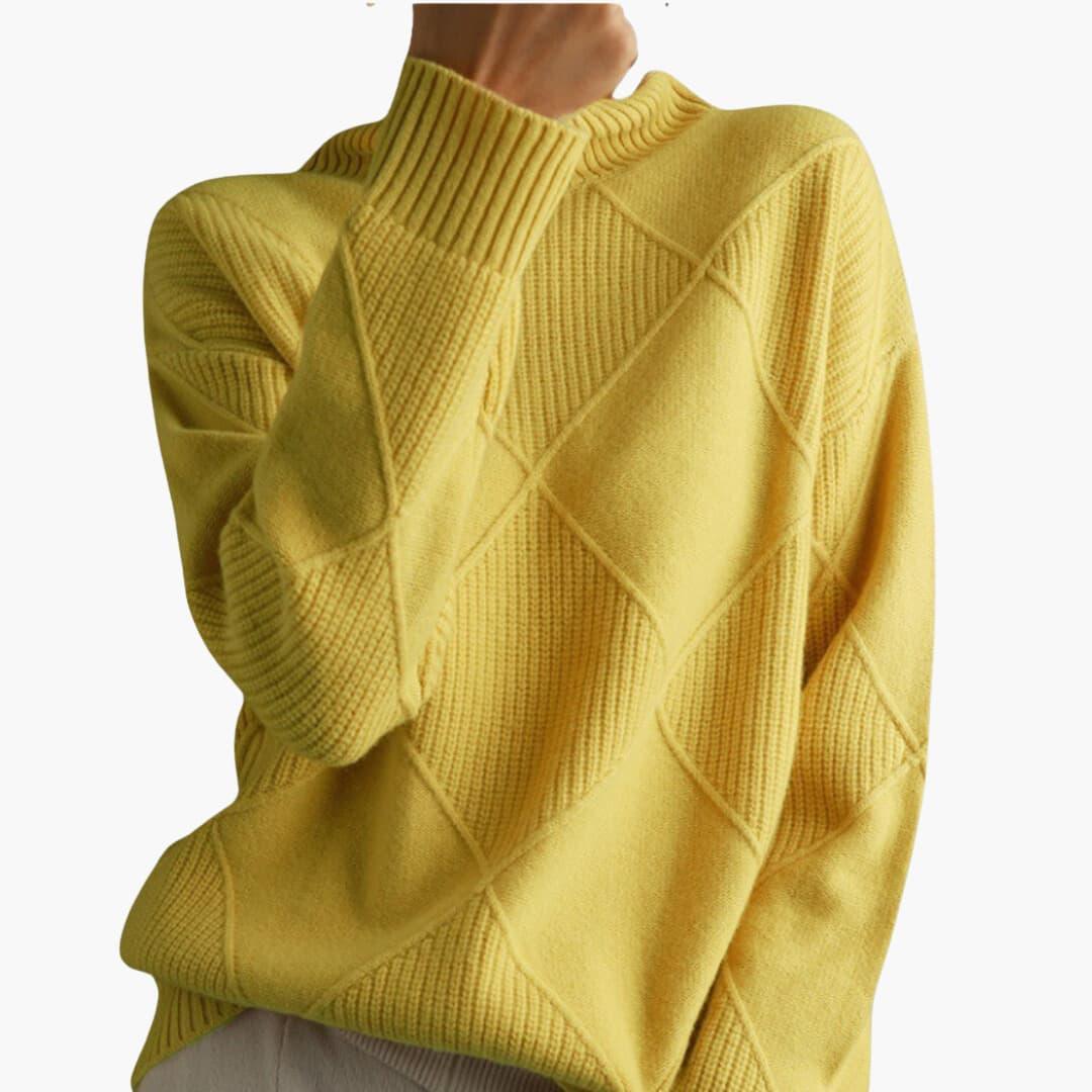 Selah | Ribbed Fitted Silhouette Turtleneck Sweater