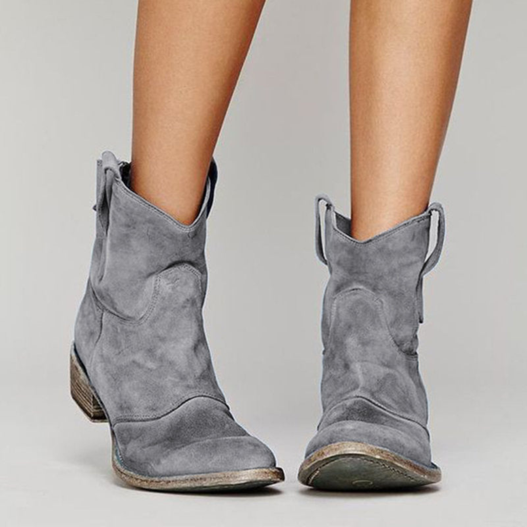 Abigail | Low Heel Slip-On Ankle Boots