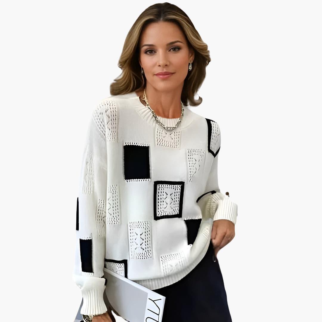 Verona | Patchwork Knit Sweater